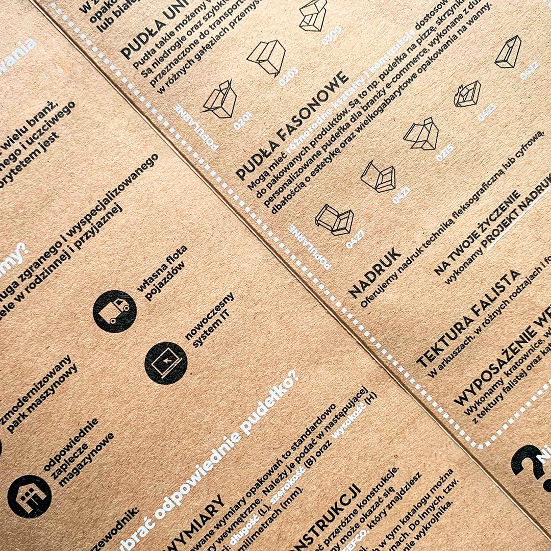 Ulotki na papierze kraftowym – realizacja drukarni FLOW