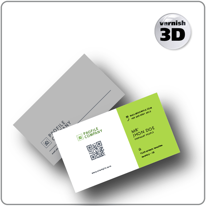 wizytówki z lakierem UV - 3D Series
